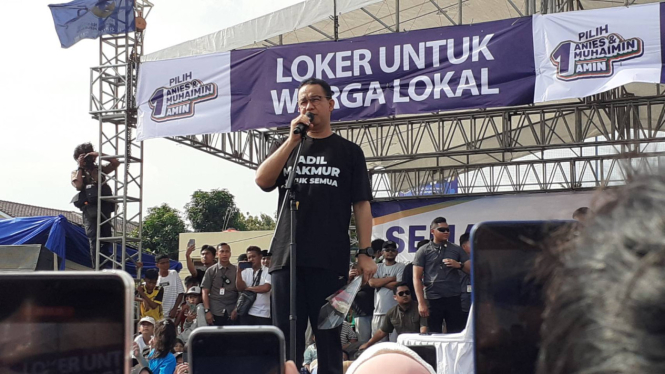 Calon Presiden Anies Baswedan di Lapangan Pinang, Kota Tangerang