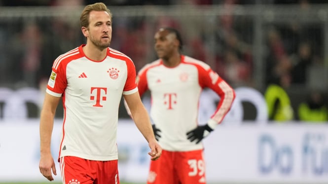 Ekspresi kekecewaan pemain Bayern Munich, Harry Kane