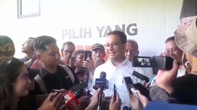 Calon Presiden 01 Anies Rasyid Baswedan kampanye di GOR Parung Bogor. Foto : Muhammad AR/VIVA