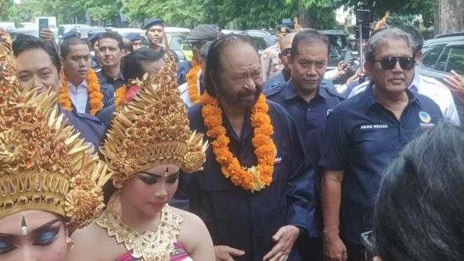 Ketua Umum Partai NasDem Surya Paloh hadir di Bali dalam kampanye tatap muka yang digelar di Kantor DPW NasDem Provinsi Bali