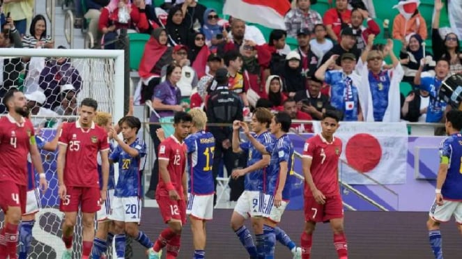 La selección de Japón marcó un gol contra la selección de Indonesia