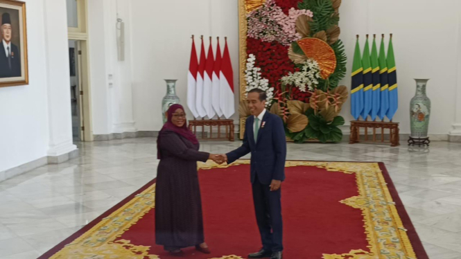 Presiden Jokowi menerima kunjungan Presiden Tanzania, Samia Suluhu Hassan
