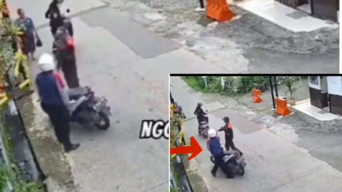 Video Satpam Gagalkan Maling Motor di Siang Bolong