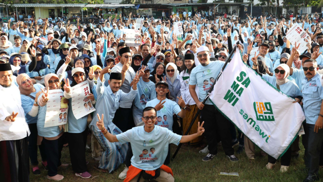 Relawan Samawi Apel dan Pelepasan Canvasing Prabowo-Gibran se-Tangerang Raya