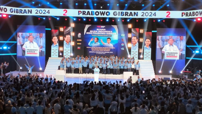 Prabowo hadiri acara relawan di Jcc