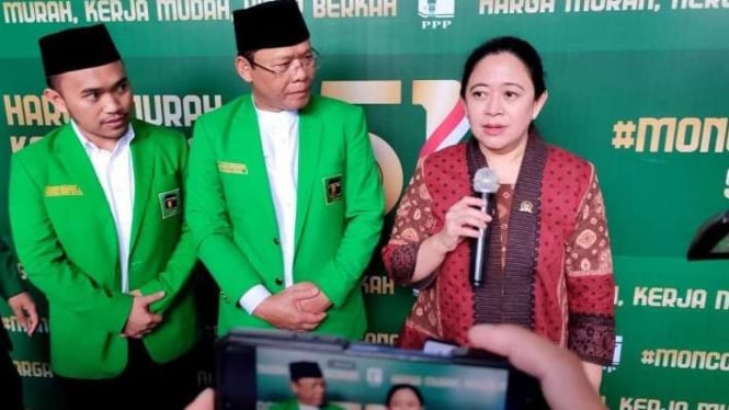 Puan Maharani di Puncak Harlah ke-51 PPP di Makassar Sulawesi Selatan