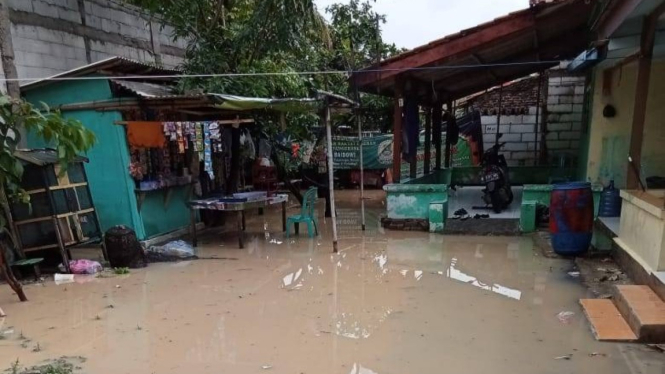 Banjir yang merendam rumah warga di Kabupaten Tangerang