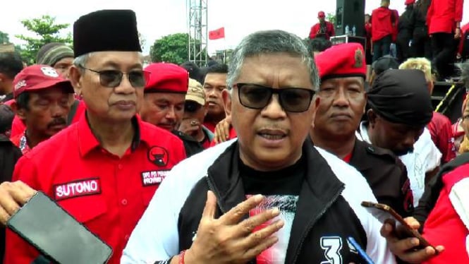 Sekjen PDIP Hasto Kristiyanto kampanye di Bandar Lampung
