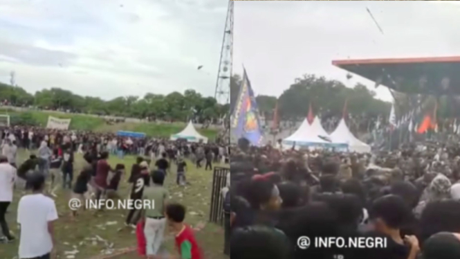 Viral Kampanye Ganjar-Mahfud di Cirebon Ricuh, Warga Saling Lempar