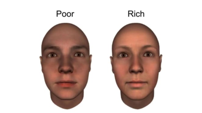 Sketsa Penelitian wajah orang kaya dan miskin