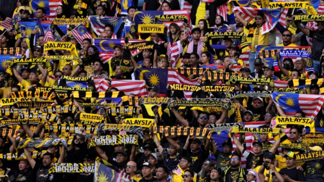 Suporter Timnas Malaysia di Piala Asia 2023