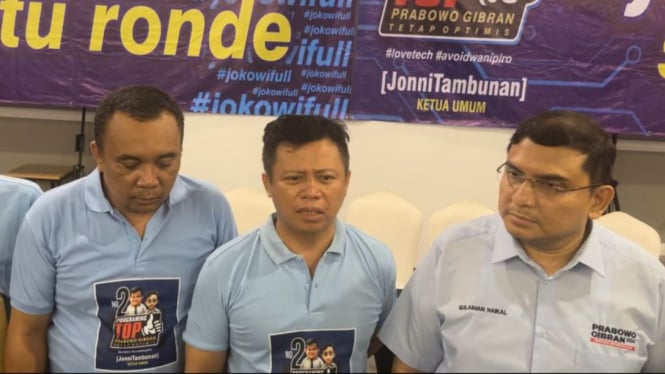 Relawan Jokowifull dan pengurus TKN Prabowo-Gibran 