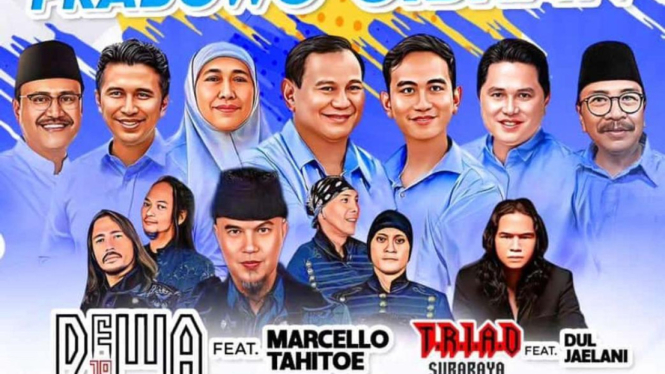 Poster acara Konser Gaspoll Satu Putaran Prabowo-Gibran yang dihentikan Bawaslu Surabaya. (Istimewa)