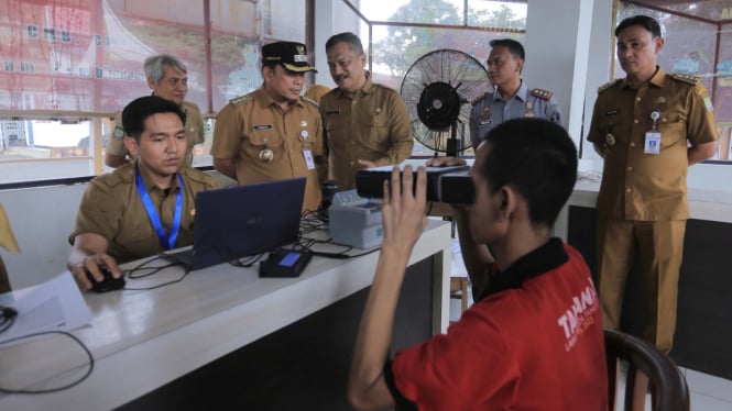 Perekaman e-KTP kepada WBP di Lapas Tangerang