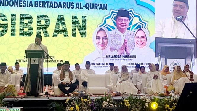 Peringati Isra Miraj, Ketua Umum Partai Golkar, Airlangga Hartarto Luncurkan Program 'GIBRAN' di Tangerang Selatan
