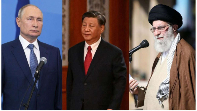 Vladimir Putin, Xi Jinping, dan Ebrahim Raisi