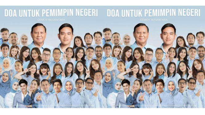 Daftar artis dukung Prabowo-Gibran