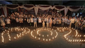 Relawan Pendukung Prabowo-Gibran Nyalakan 1.000 Lilin Cinta untuk Indonesia