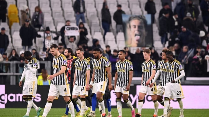 Pemain Juventus usai dikalahkan Udinese