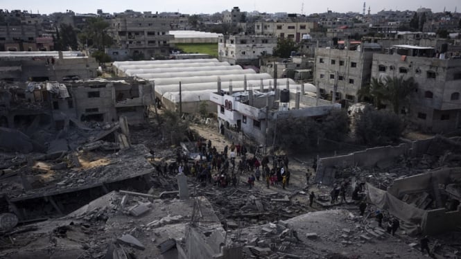 Bangunan tempat tinggal di Rafah jadi sasaran gempuran rudal Israel