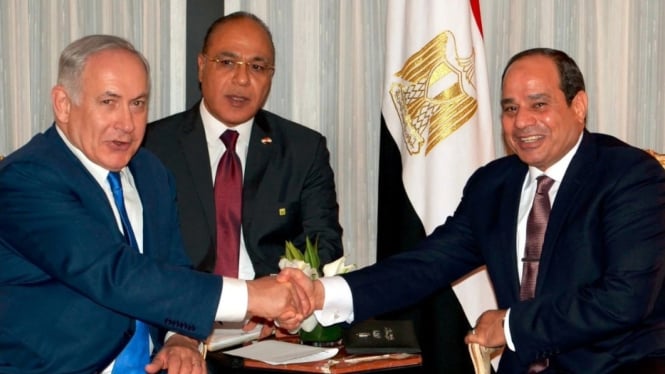 Presiden Mesir dan Netanyahu (Doc: The Cradle)