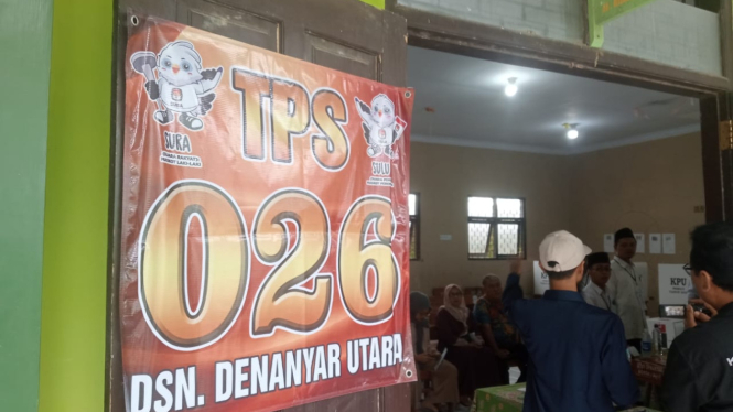 TPS tempat ibu Cak Imin menggunakan hak pilihnya di Denanyar Jombang