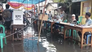 Ancaman Banjir Bayangi Pencoblosan Pilkada Jakarta