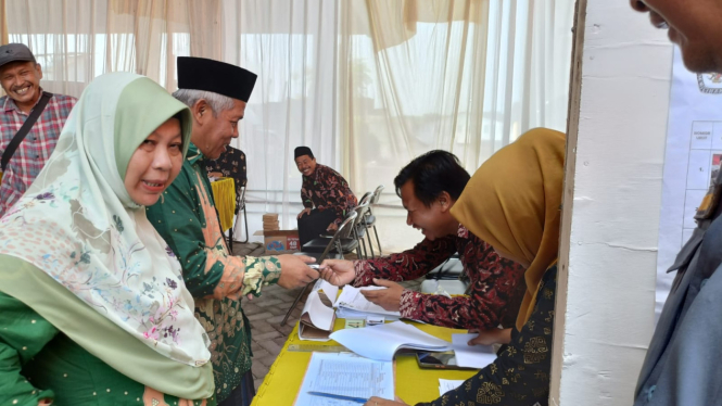 TPS 41, Kelurahan Karangbesuki, Kecamatan Sukun, Kota Malang tempat Kiai Marzuki Mustamar mencoblos  