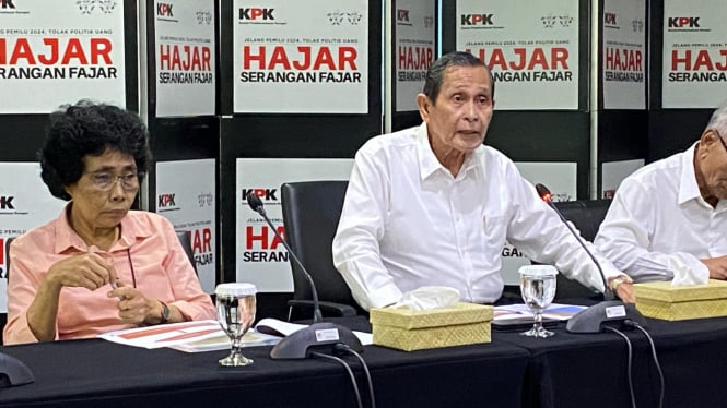 Ketua dewas KPK Tumpak Hatorangan Panggabean di gedung Dewas KPK, Jakarta Selatan pada Kamis 15 Februari 2024