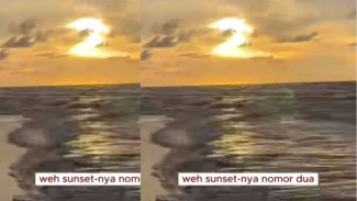Geger Langit Senja Bentuk Angka 2, Netizen: Semesta Mendukung Pemenang Pilpres
