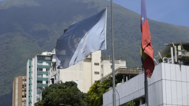 Ilustrasi Gambar Bendera PBB di Venezuela (Doc: AP Photo)