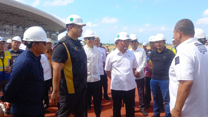 Peninjauan progress pembangunan Sport Centre, di Kabupaten Deli Serdang.