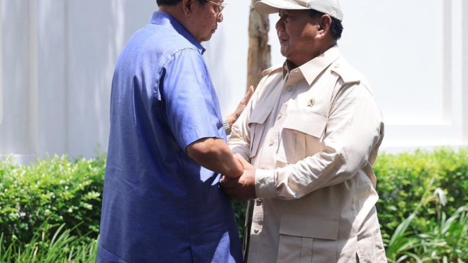 SBY Sambut Prabowo di Pacitan, Jawa Timur.