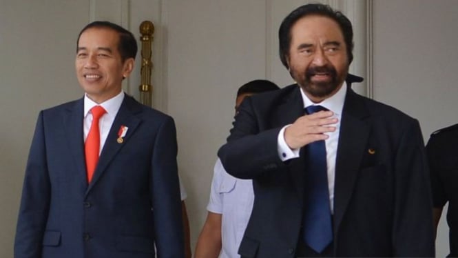 Presiden Jokowi dan Ketum Nasdem Surya Paloh