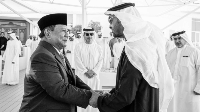 Prabowo dan Presiden Uni Emirat Arab Mohamed Bin Zayed atau MBZ