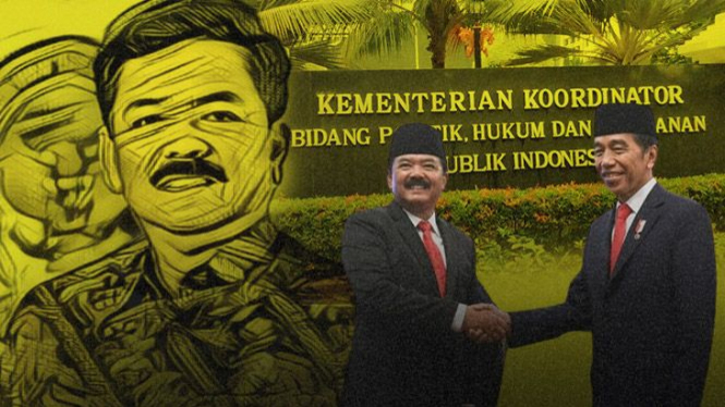 Menko Polhukam Hadi Tjahjanto dan Presiden RI Jokowi.