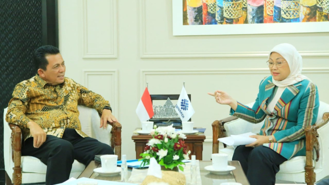 Gubernur Kepri Ansar Ahmad bersama Menaker Ida Fauziyah