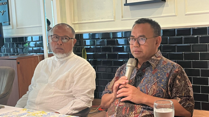 Sudirman Said dan Bambang Widjojanto saat tanggapi soal Hak Angkat yang sepakat didukung Koalisi Perubahan