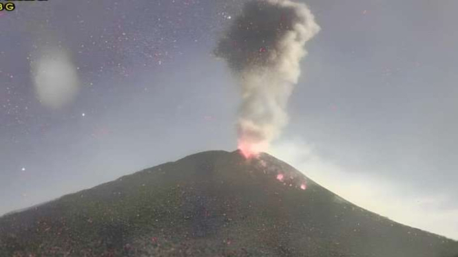 Abu vulkanik membumbung setinggi lebih kurang 1.000 meter akibat peristiwa erupsi yang terjadi pada Gunung Ili Lewotolok di Pulau Lembata, Nusa Tenggara Timur, Selasa, 27 Februari 2024.