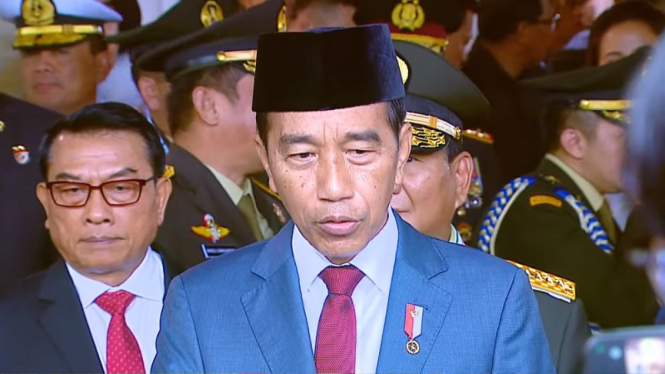 Presiden Jokowi memberikan keterangan pers usai membuka Rapim TNI Polri 2024