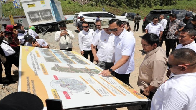 Menteri ATR/BPN Agus Harimurti Yudhoyono (AHY) perdana kunjungan ke IKN