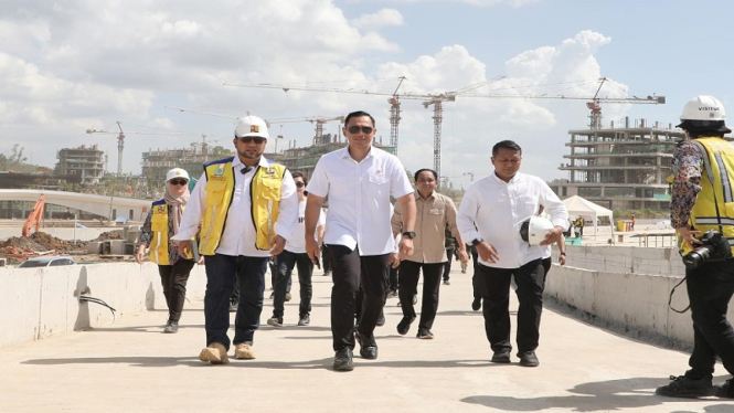 Menteri ATR/BPN Agus Harimurti Yudhoyono (AHY) perdana kunjungan ke IKN