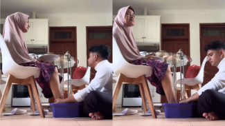 Jelang Ramadhan Syakir Daulay Sungkem dan Cuci Kaki Ibu, Bantah Isu Anak Durhaka