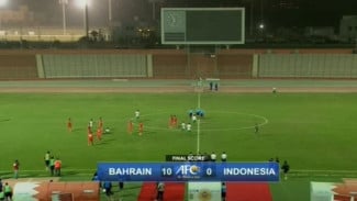 Tragis, Timnas Indonesia Dibantai Bahrain 10-0
