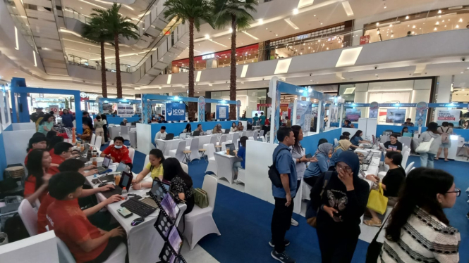 Astindo Travel Fair 2024 Digelar di Deli Park Medan.(B.S.Putra/VIVA) 