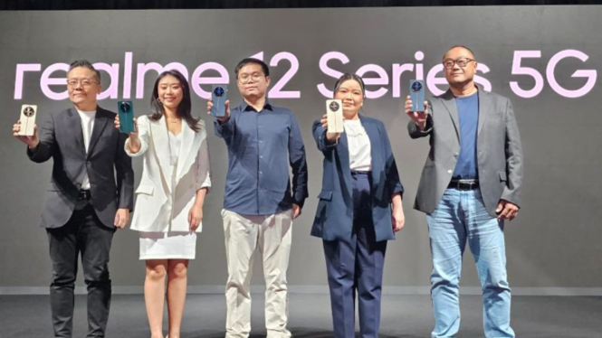 Peluncuran Realme 12 5G Series di Jakarta, Kamis, 29 Februari 2024.