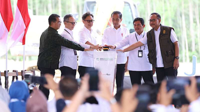 Presiden Jokowi Groundbreaking Kantor BPJS Kesehatan di IKN Nusantara