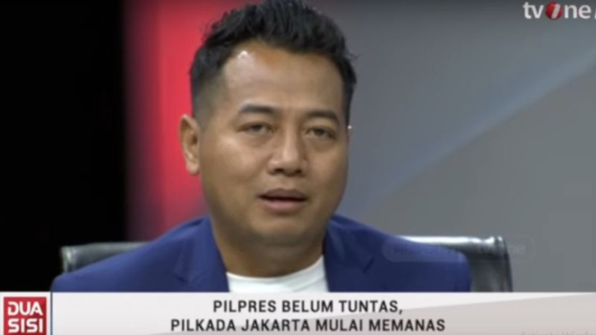 Pakar politik Adi Prayitno dalam acara Dua Sisi tvOne.