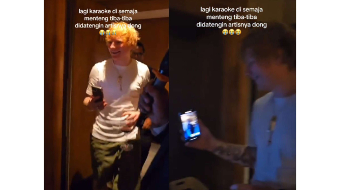 Ed Sheeran blusukan ke tempat karaoke di Jakarta