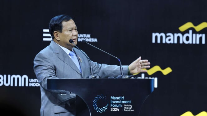 Prabowo Subianto menjadikeynote speaker pada acara Mandiri Investment Forum 2024